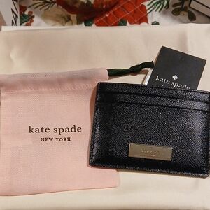 Kate Spade Black Leather Card Case